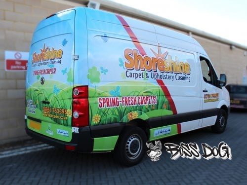 digital print van half wrap