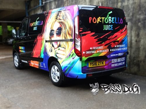 Portobello Juice Van Wrap
